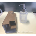 Wholesale Luxurious Glass Frosted Refillable 250ml Lotion Liquid Soap Metal Dispenser Pump Glass Bottle